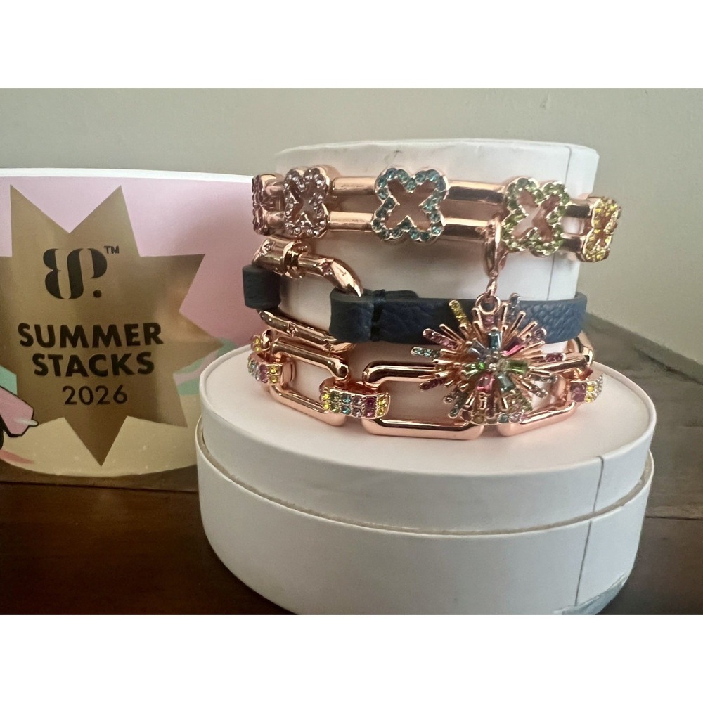 Fireworks Charm! Bomb Party 2026 Summer 3 Bracelet Stack Starlit Celebration RG